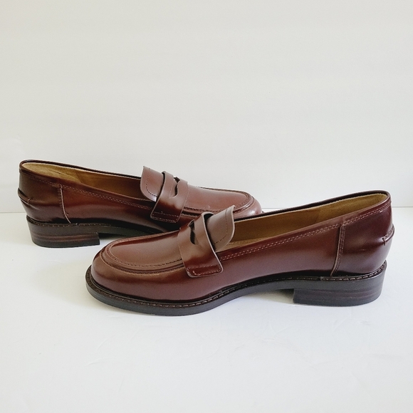 NEW Sam Edelman Colin Spiced Brandy Leather Loafers Size 8.5 US - Picture 1 of 8